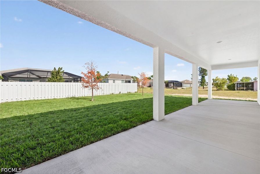 Exterior details and patio area of a home in Cape Coral, Cape Coral (Image 21).