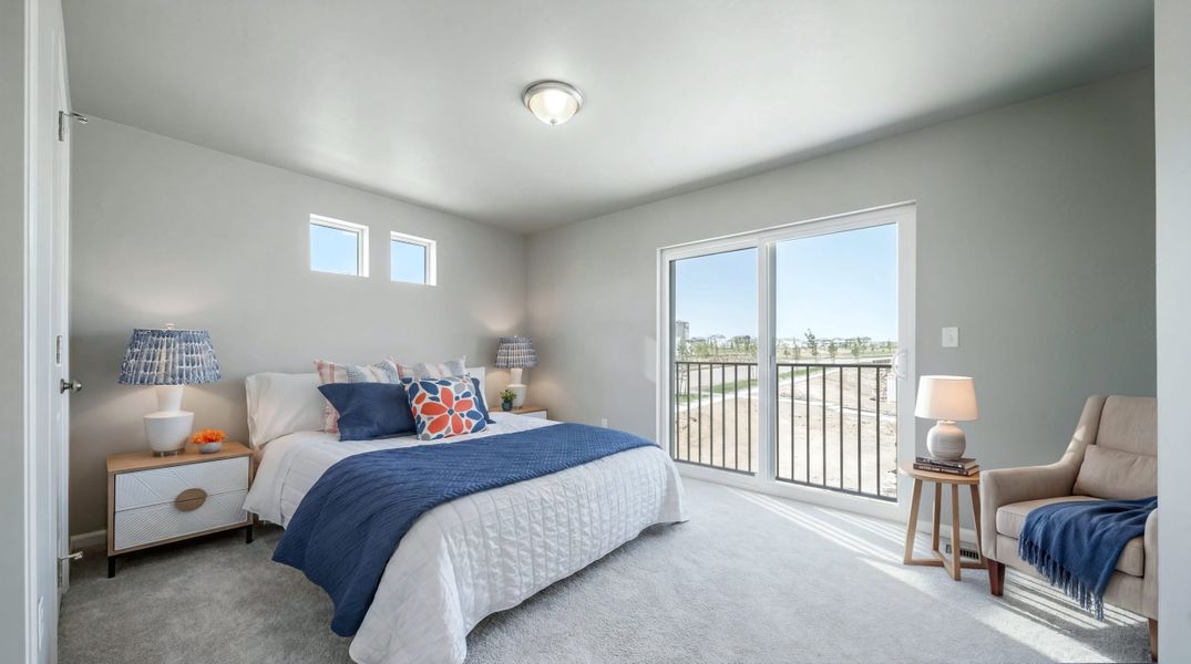 Furnished interior view inside a new home in Banning Lewis Ranch, Colorado Springs (Image 9). Furnished interior view inside a new home in Banning Lewis Ranch, Colorado Springs (Image 9).