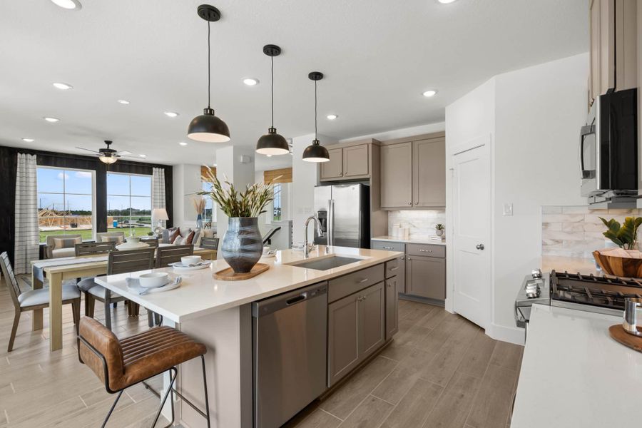 Furnished interior view inside a new home in Elyson, Katy (Image 9).