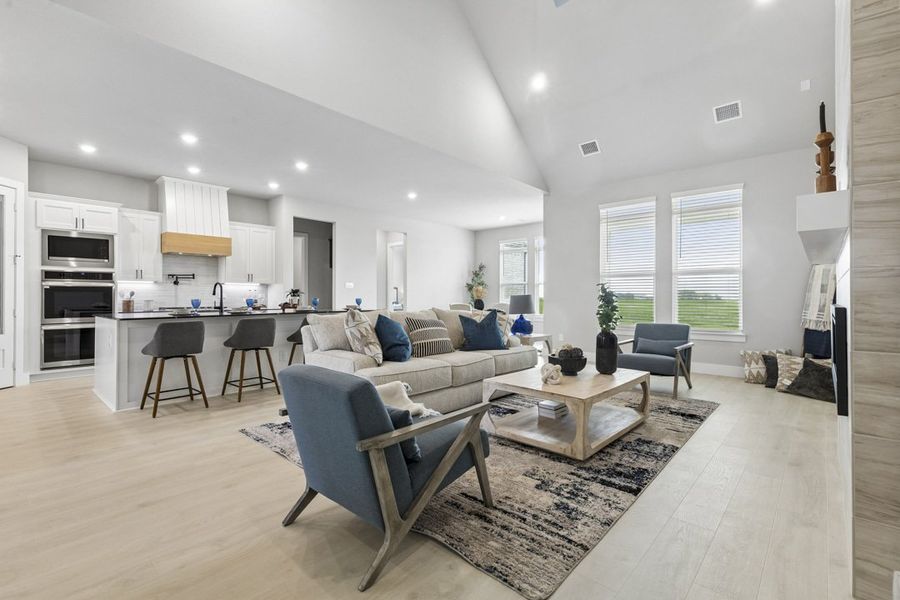 Representative furnished interior of a home built from the The Quartz by Lillian Custom Homes in Peaks at Lone Elm, Waxahachie (Image 13). Representative furnished interior of a home built from the The Quartz by Lillian Custom Homes in Peaks at Lone Elm, Waxahachie (Image 13).