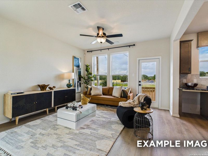 Furnished interior view inside a new home in Meadows at Oak Creek, San Antonio (Image 7). Furnished interior view inside a new home in Meadows at Oak Creek, San Antonio (Image 7).