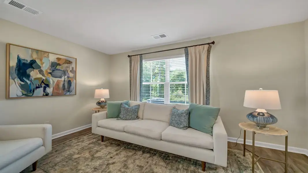 Furnished interior view inside a new home in Hunter's Branch Townhomes, Hopkins (Image 9). Furnished interior view inside a new home in Hunter's Branch Townhomes, Hopkins (Image 9).