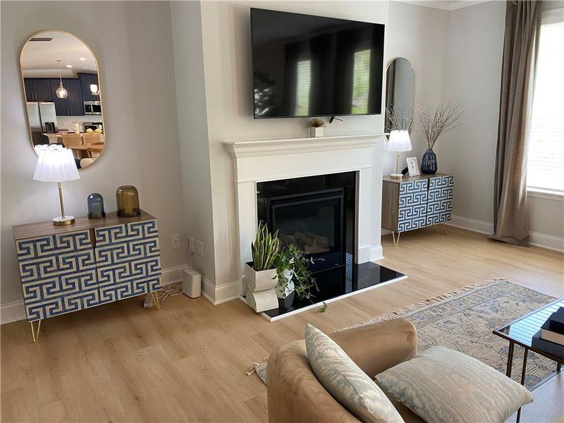 Furnished interior view inside a new home in Stratford Square, Lawrenceville (Image 4).