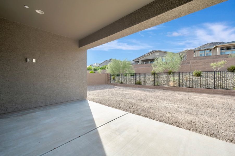 Exterior details and patio area of a home in Meridian at Northpointe at Vistancia, Peoria (Image 4).