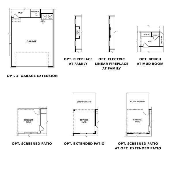 2D floor plan layout for the The Aspen A by Davidson Homes LLC in Fern Hollow, Buford, GA (Image 4). 2D floor plan layout for the The Aspen A by Davidson Homes LLC in Fern Hollow, Buford, GA (Image 4).