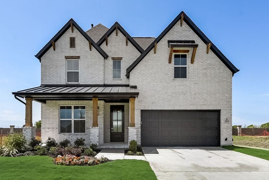 Representative exterior photo of a completed home built from the Heath - 4452SPR by Shaddock Homes in Grand Oaks at Green Meadows - 50', Celina, TX (Image 20). Representative exterior photo of a completed home built from the Heath - 4452SPR by Shaddock Homes in Grand Oaks at Green Meadows - 50', Celina, TX (Image 20).