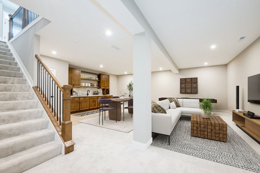 Representative furnished interior of a home built from the Morgan by Fischer Homes in Easton Park, Dallas (Image 28).