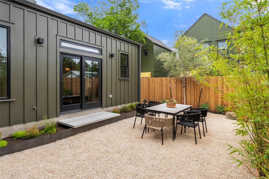 Exterior details and patio area of a home in , Austin (Image 24).