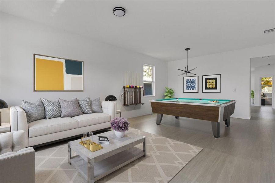 Furnished interior view inside a new home in , Tampa (Image 37).