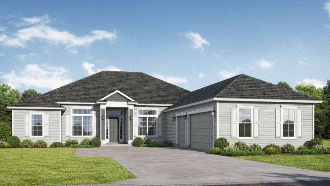 Representative exterior photo of a completed home built from the Deercreek II by SEDA New Homes in Edwards Creek Estates, Jacksonville, FL (Image 2).