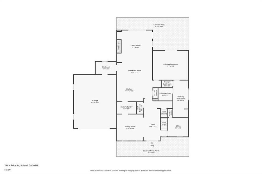 2D floor plan layout of this home in , Buford, GA (Image 5).