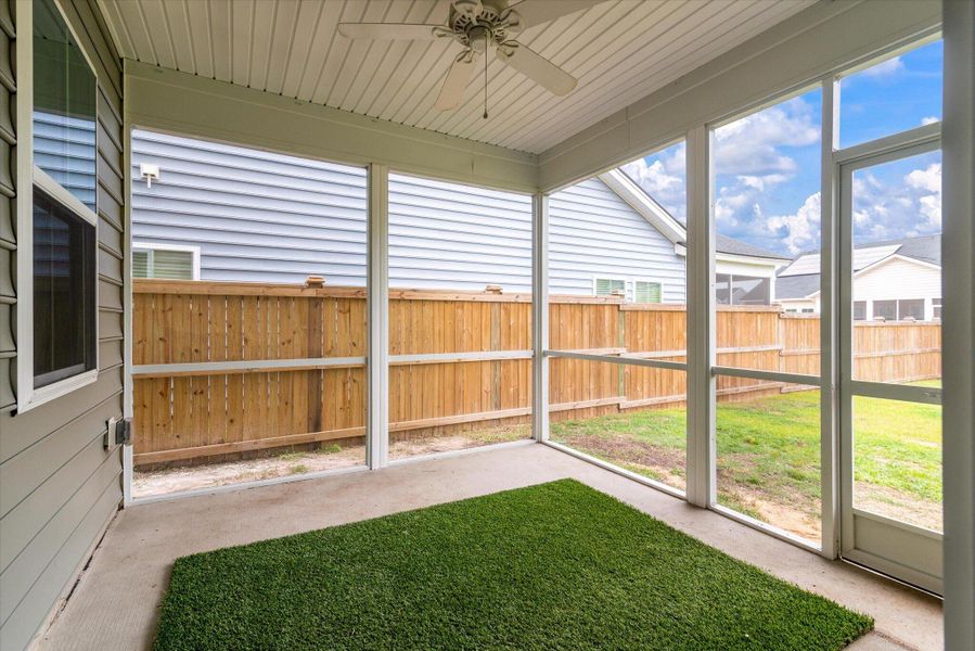 Exterior details and patio area of a home in Sweetgrass at Summers Corner, Summerville (Image 4).