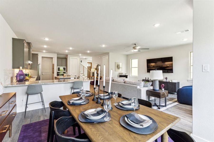 Furnished interior view inside a new home in Merion at Midtown Park, Dallas (Image 17). Furnished interior view inside a new home in Merion at Midtown Park, Dallas (Image 17).