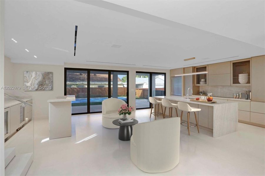 Furnished interior view inside a new home in , Miami (Image 14). Furnished interior view inside a new home in , Miami (Image 14).