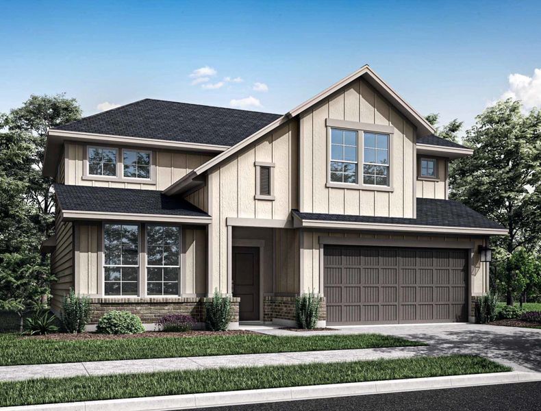 Representative exterior photo of a completed home built from the Caddo by Tri Pointe Homes in Mason Woods, Cypress, TX (Image 20).