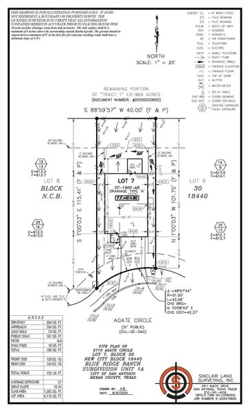 5710 agate circle - site plan