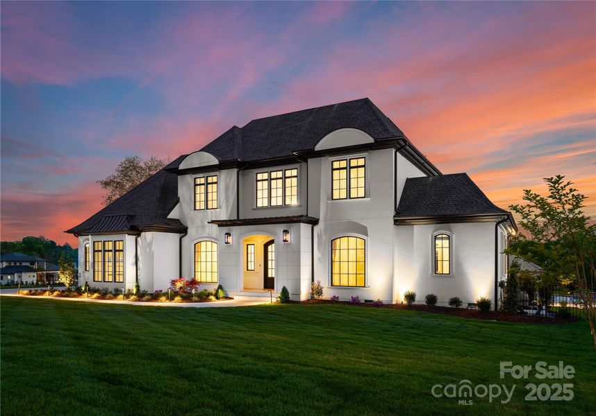Front exterior of a new home in , Weddington, NC, highlighting curb appeal (Image 21).
