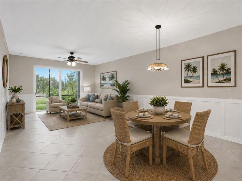 Furnished interior view inside a new home in , Punta Gorda (Image 16).