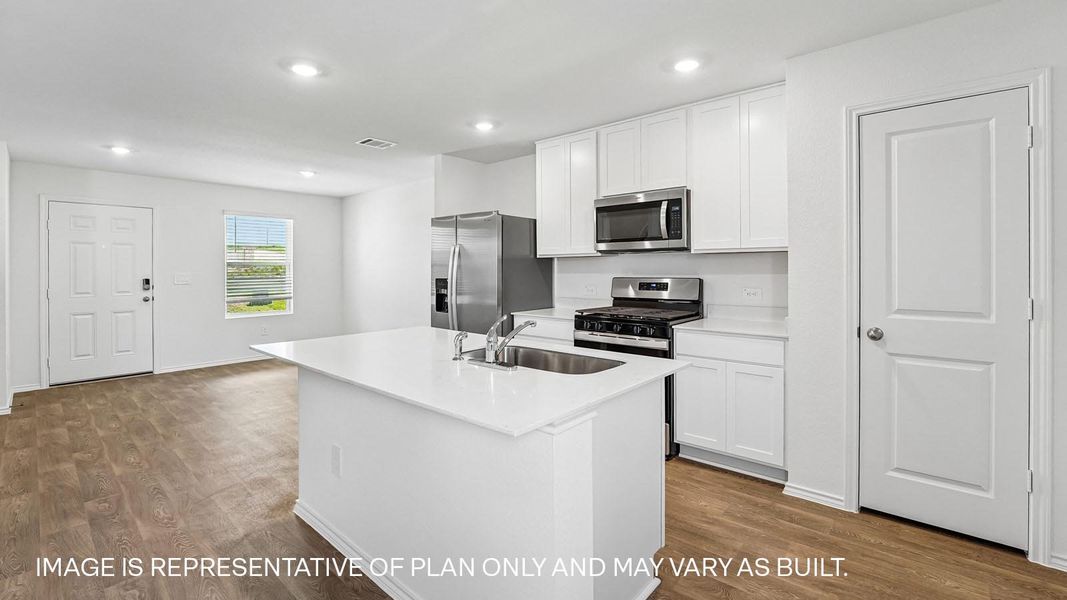 Furnished interior view inside a new home in Prairie Lakes, Buda (Image 8).