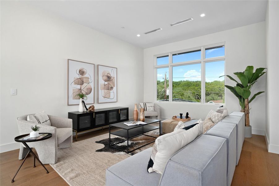 Furnished interior view inside a new home in , Austin (Image 10). Furnished interior view inside a new home in , Austin (Image 10).