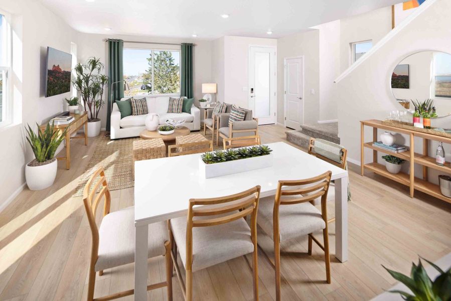 Representative furnished interior of a home built from the 2 by Risewell Homes in Woodrose at Painted Prairie, Aurora (Image 9). Representative furnished interior of a home built from the 2 by Risewell Homes in Woodrose at Painted Prairie, Aurora (Image 9).