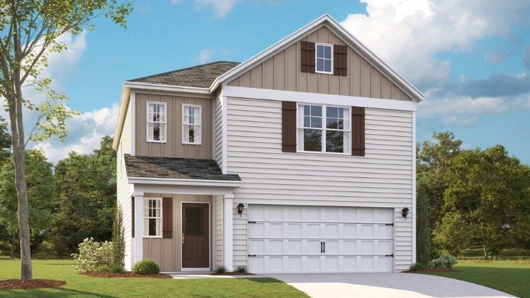 Representative exterior photo of a completed home built from the Darwin by D.R. Horton in Millstone Village, Morristown, TN (Image 24).