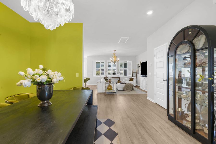Furnished interior view inside a new home in Sweetgrass at Summers Corner, Summerville (Image 17).