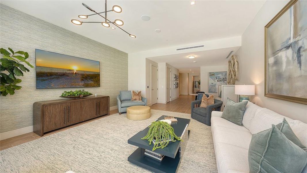 Furnished interior view inside a new home in , Longboat Key (Image 38). Furnished interior view inside a new home in , Longboat Key (Image 38).