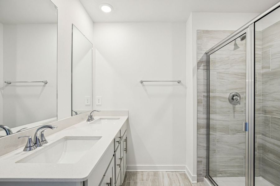 Furnished interior view inside a new home in Greystone - Highland Townhomes, Smyrna (Image 8).