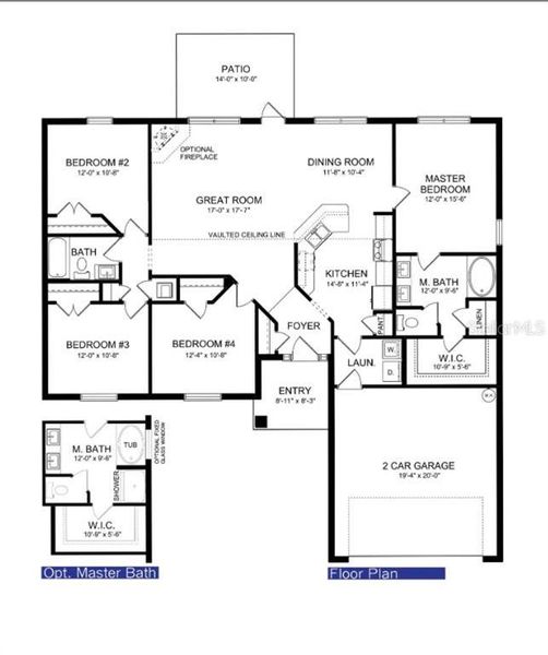 2D floor plan layout of this home in Orange Blossom Hills, Summerfield, FL (Image 5).