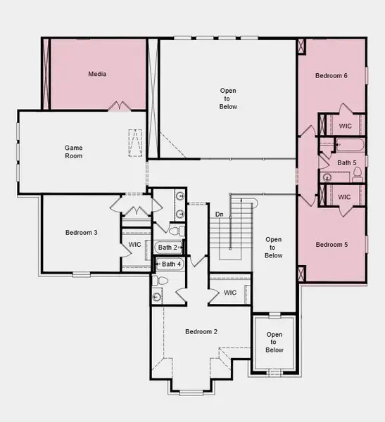 Additional Highlights Include: Study in place of flex, extended casual dining, extended owner's suite, sliding door at gathering room, two secondary bedrooms upstairs, upstairs full bathroom, media room, 42" front entry.