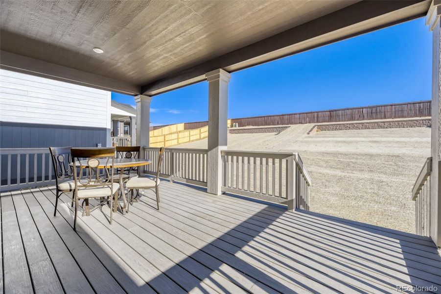 Exterior details and patio area of a home in Newlin Crossing, Parker (Image 29).