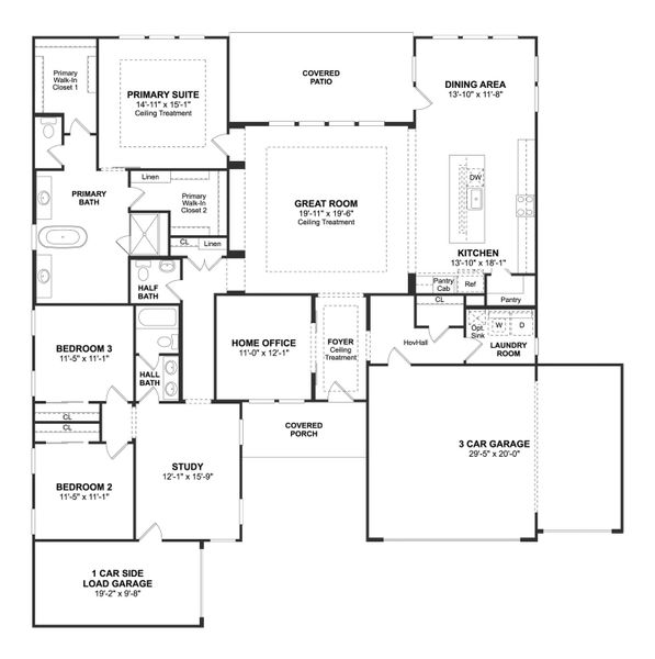 2D floor plan layout for the Annapolis by K. Hovnanian® Homes in Magnolia Trails, Needville, TX (Image 3). 2D floor plan layout for the Annapolis by K. Hovnanian® Homes in Magnolia Trails, Needville, TX (Image 3).