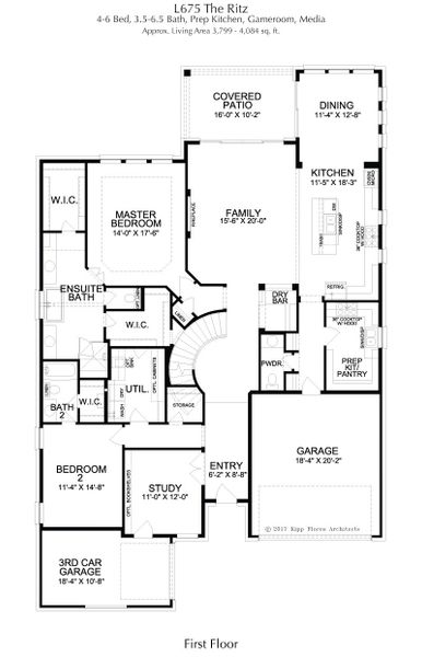 2D floor plan layout for the Ritz by Landon Homes in Estate 64s, Frisco, TX (Image 4). 2D floor plan layout for the Ritz by Landon Homes in Estate 64s, Frisco, TX (Image 4).