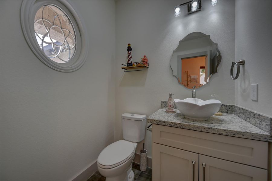 Convenient Half Bath, Entry Area, 1st Floor Convenient Half Bath, Entry Area, 1st Floor