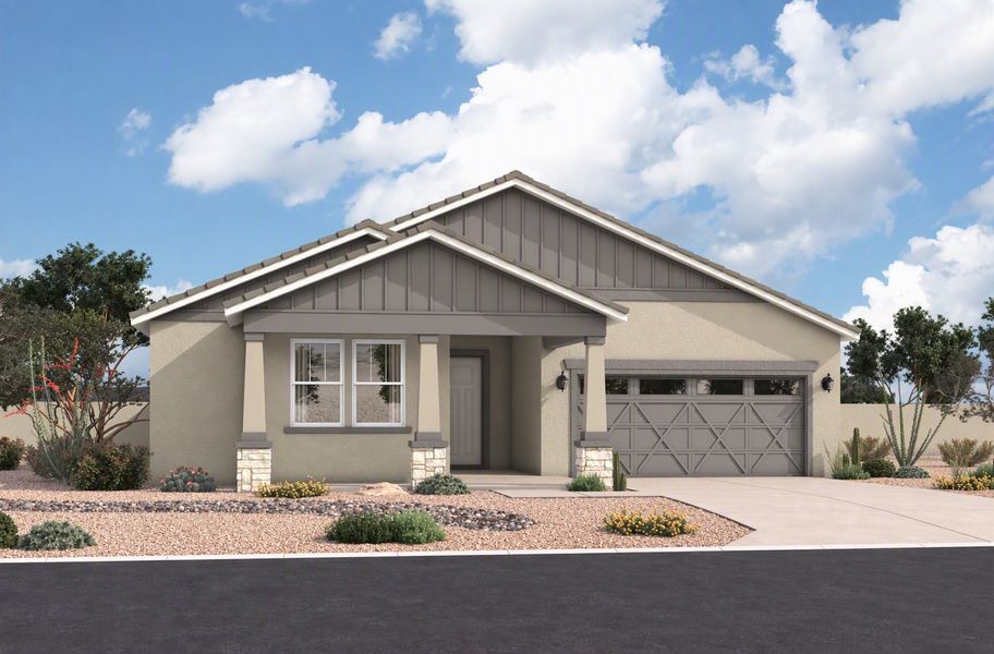 Representative exterior photo of a completed home built from the Wellington by Beazer Homes in Marbella at Windrose, Waddell, AZ (Image 8). Representative exterior photo of a completed home built from the Wellington by Beazer Homes in Marbella at Windrose, Waddell, AZ (Image 8).
