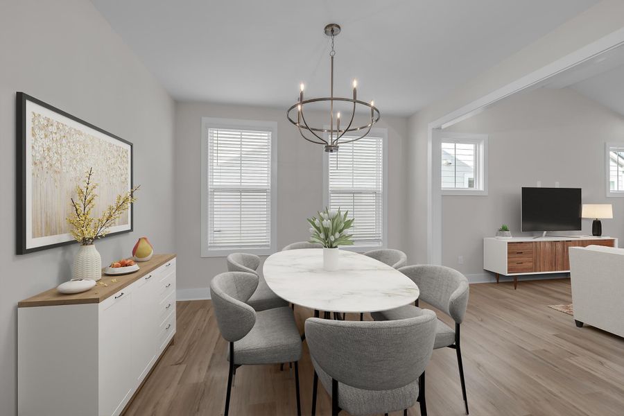 Furnished interior view inside a new home in Social Circle, Chattanooga (Image 8).