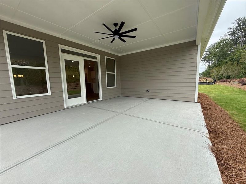 Exterior details and patio area of a home in , Hiram (Image 22).