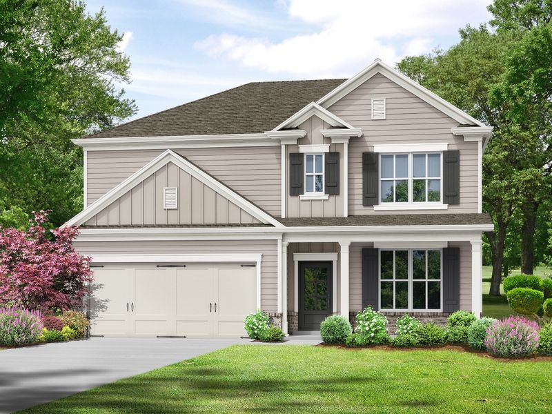 Representative exterior photo of a completed home built from the The Baxley by My Home Communities in Red Bird Manor, Jefferson, GA (Image 6).