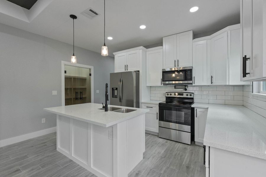 Furnished interior view inside a new home in , Willis (Image 9).