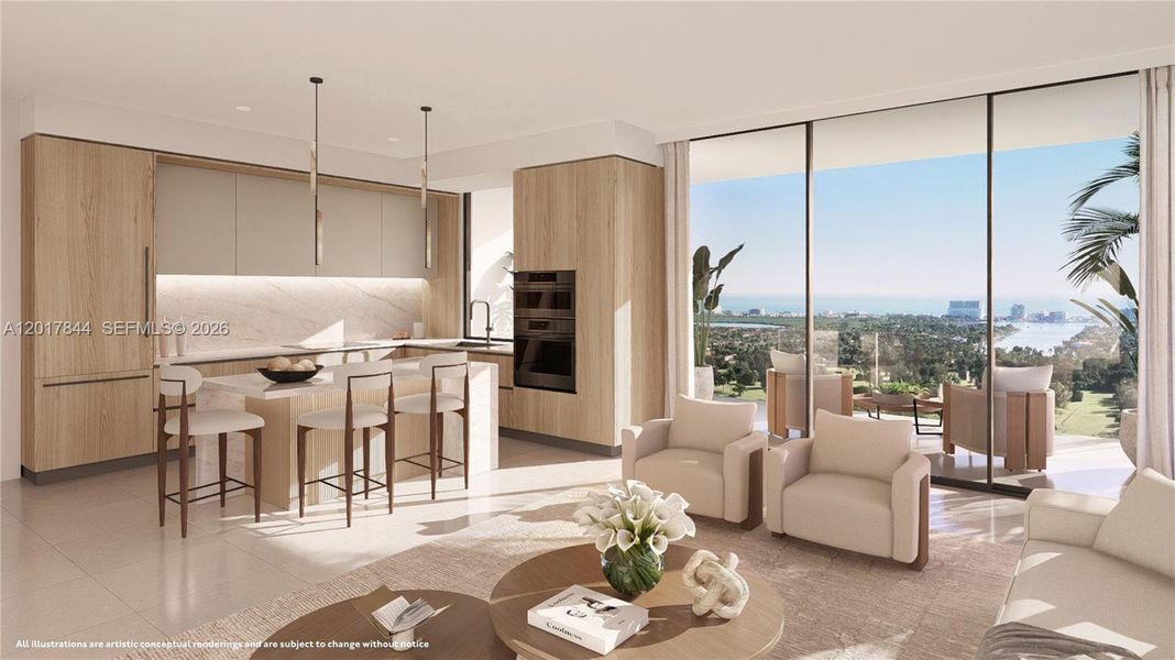 Furnished interior view inside a new home in , Hollywood (Image 8).