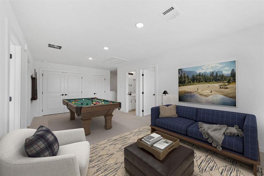 Furnished interior view inside a new home in Aspire at Noble Ridge, Howe (Image 20). Furnished interior view inside a new home in Aspire at Noble Ridge, Howe (Image 20).