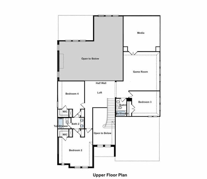 2D floor plan layout of this home in Sweetgrass, Haslet, TX (Image 3).