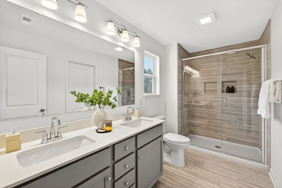 Furnished interior view inside a new home in Edgewater - Lakeview Point, Lancaster (Image 25). Furnished interior view inside a new home in Edgewater - Lakeview Point, Lancaster (Image 25).