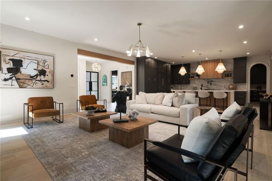 Furnished interior view inside a new home in , Roswell (Image 39).