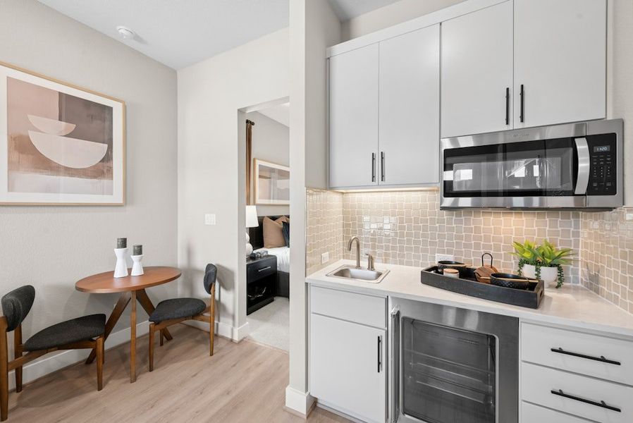 Representative furnished interior of a home built from the Emory by Scott Felder Homes in Leander Estates, Leander (Image 45).