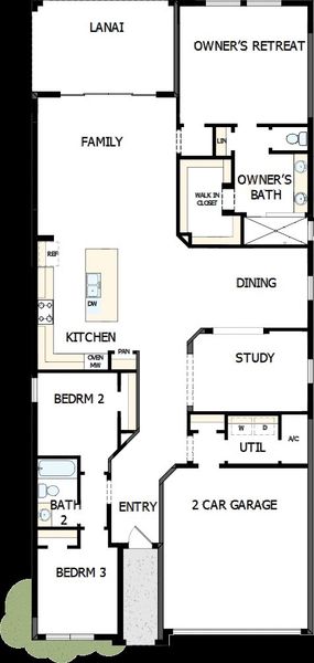 2D floor plan layout of this home in Eastlyn, Bradenton, FL (Image 5).