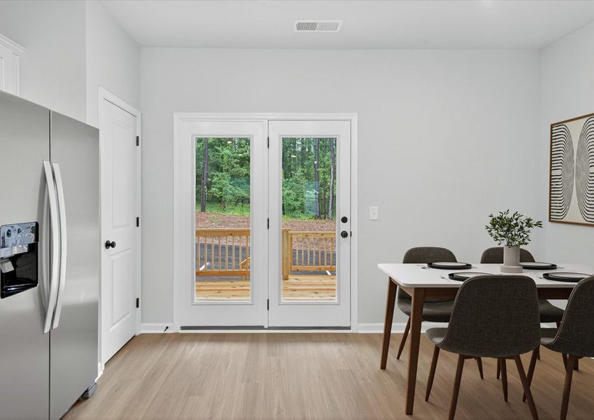 Dining area in the kitchen