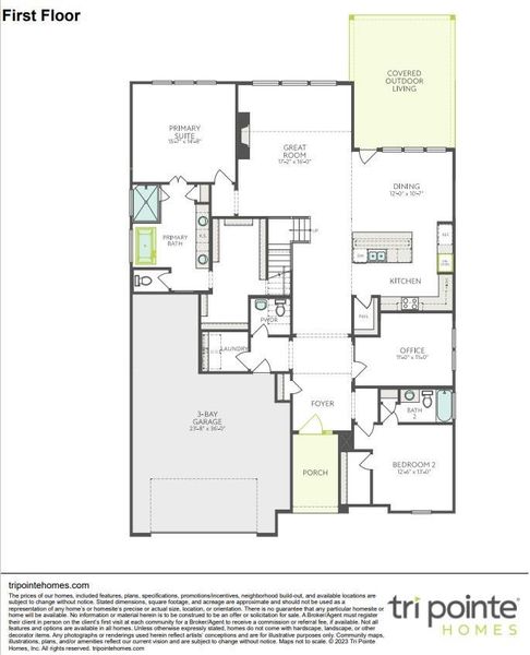 2D floor plan layout of this home in Woodson’s Reserve, Spring, TX (Image 3).