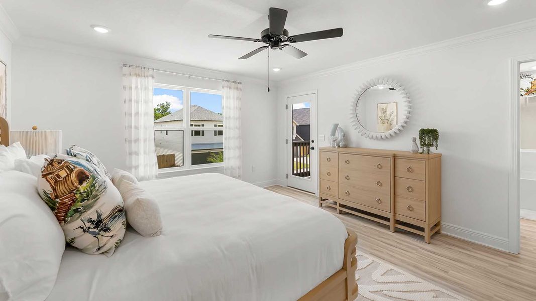 Furnished interior view inside a new home in Colonial East, Panama City Beach (Image 24). Furnished interior view inside a new home in Colonial East, Panama City Beach (Image 24).